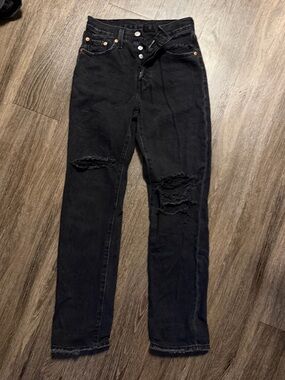 Levi's 501 Original Washed Black 24W 30L